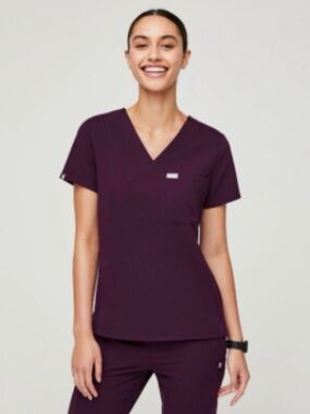 NWT Figs Catarina top XXS Deep Purple